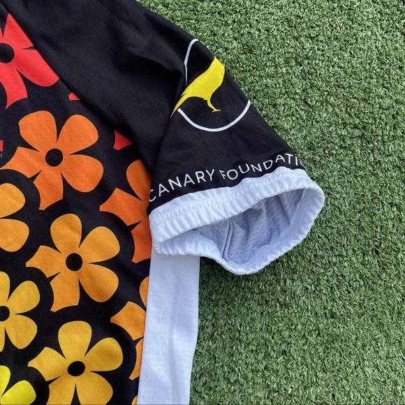 PACTIMO cycling jersey men's Large Rainbow Colorful Stanford Canary Activewear - Picture 2 of 7